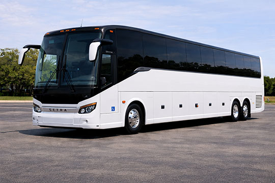 56-passenger charter bus available for charter in Miramar, FL